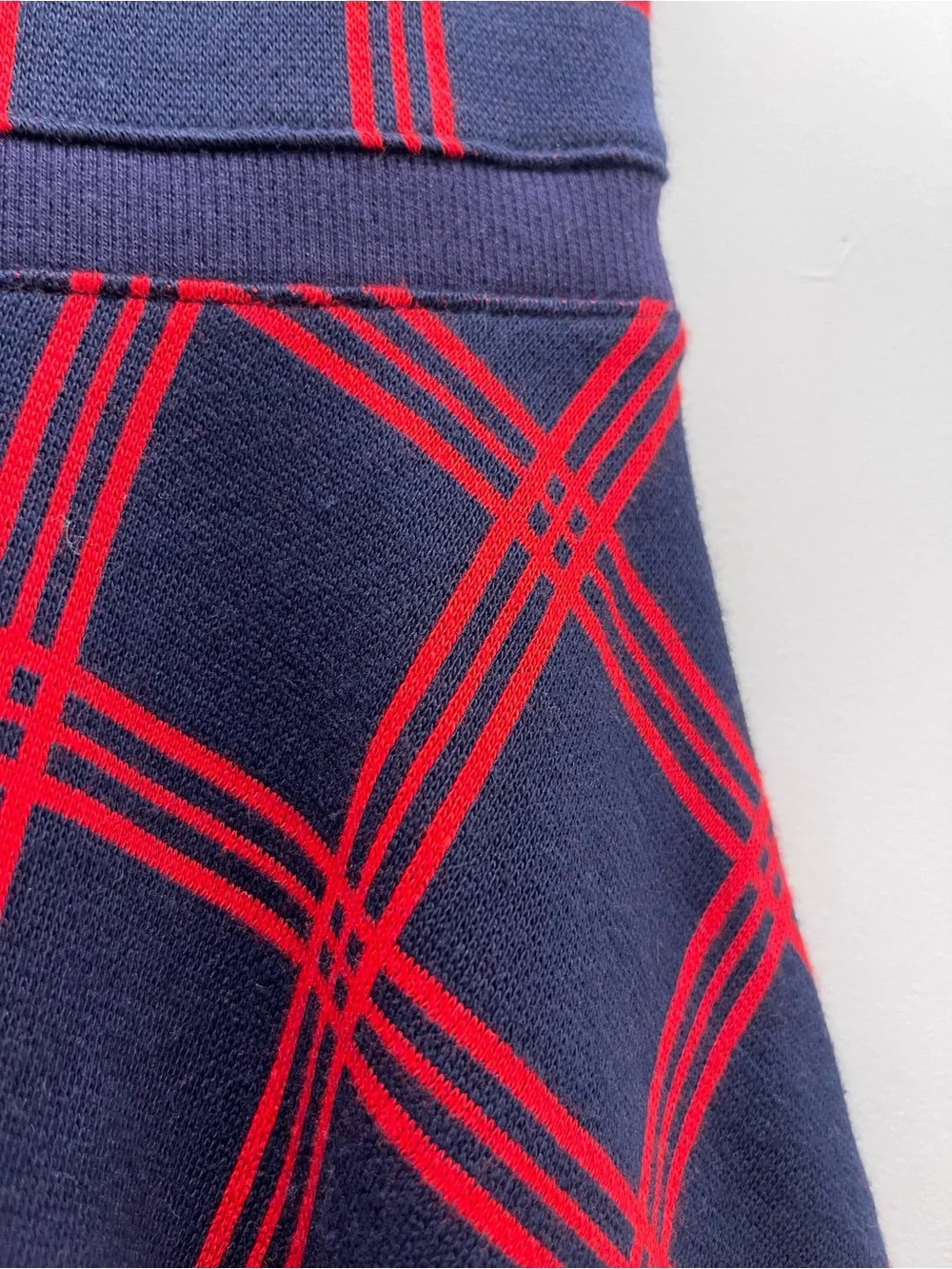 Janie & Jack Jacquard Windowpane Dress NWT Size 3T Plaid Christmas Navy Red